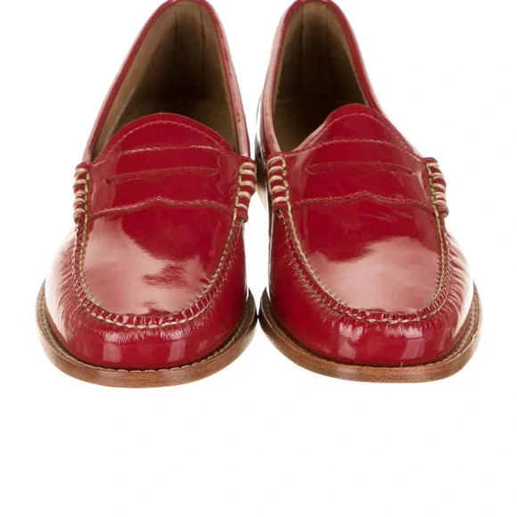 G.H. Bass & Co. Red Leather Loafers - Picture 2 of 8